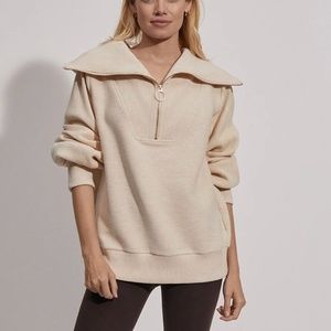 Varley vine sweatshirt in oatmeal marl
